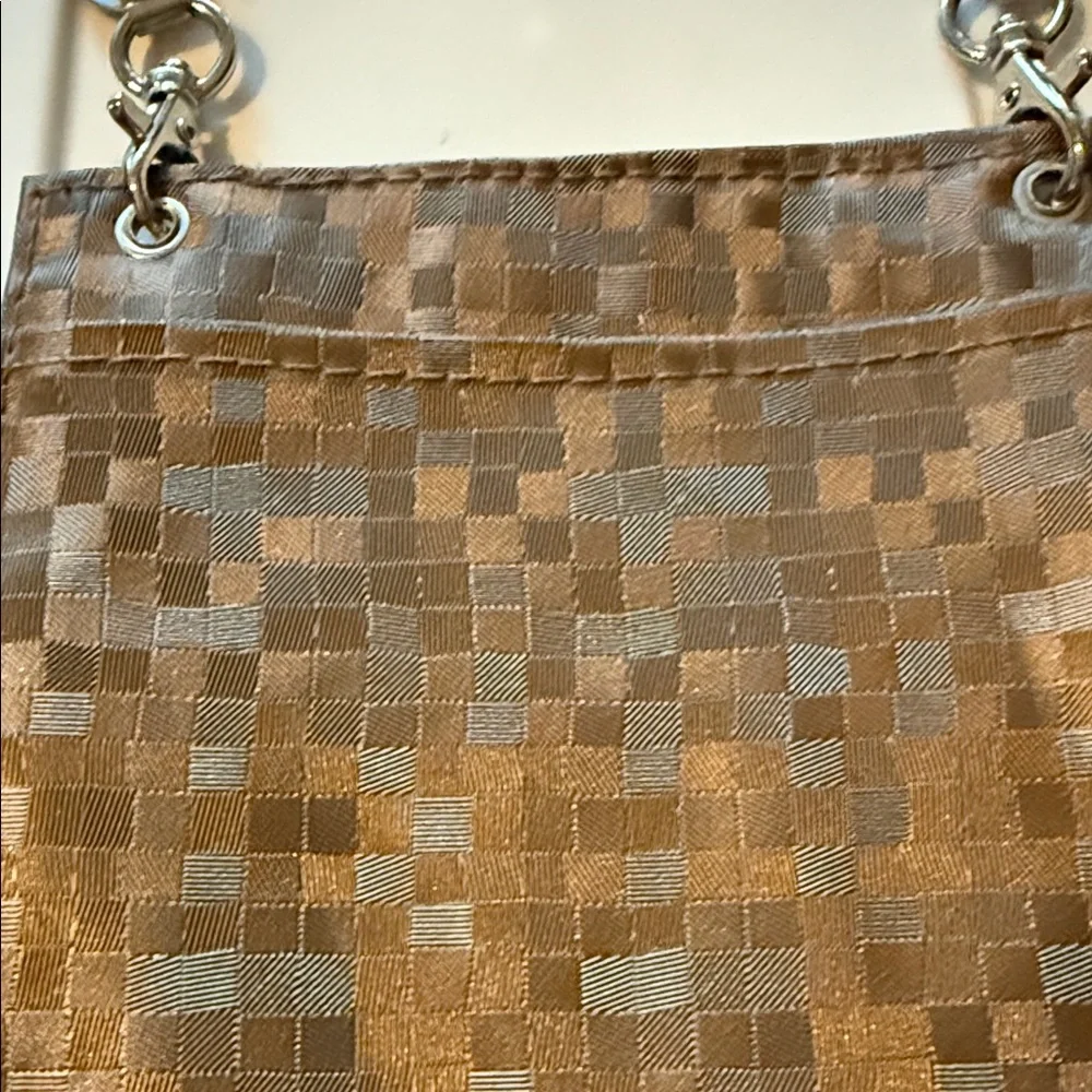 Hip Klip Brown Checkered Women's hands free mini purse/Bag with clips